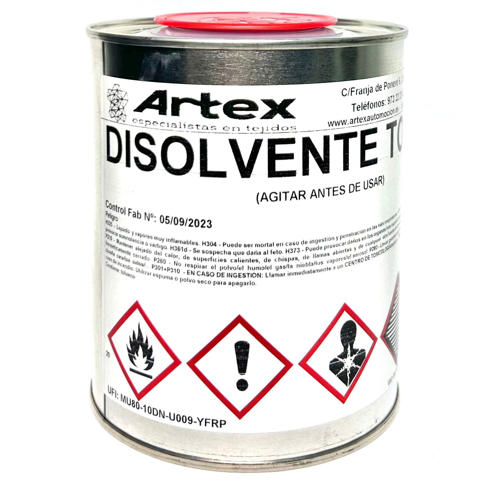 Disolvente de pegamento, cola de contacto y adhesivos