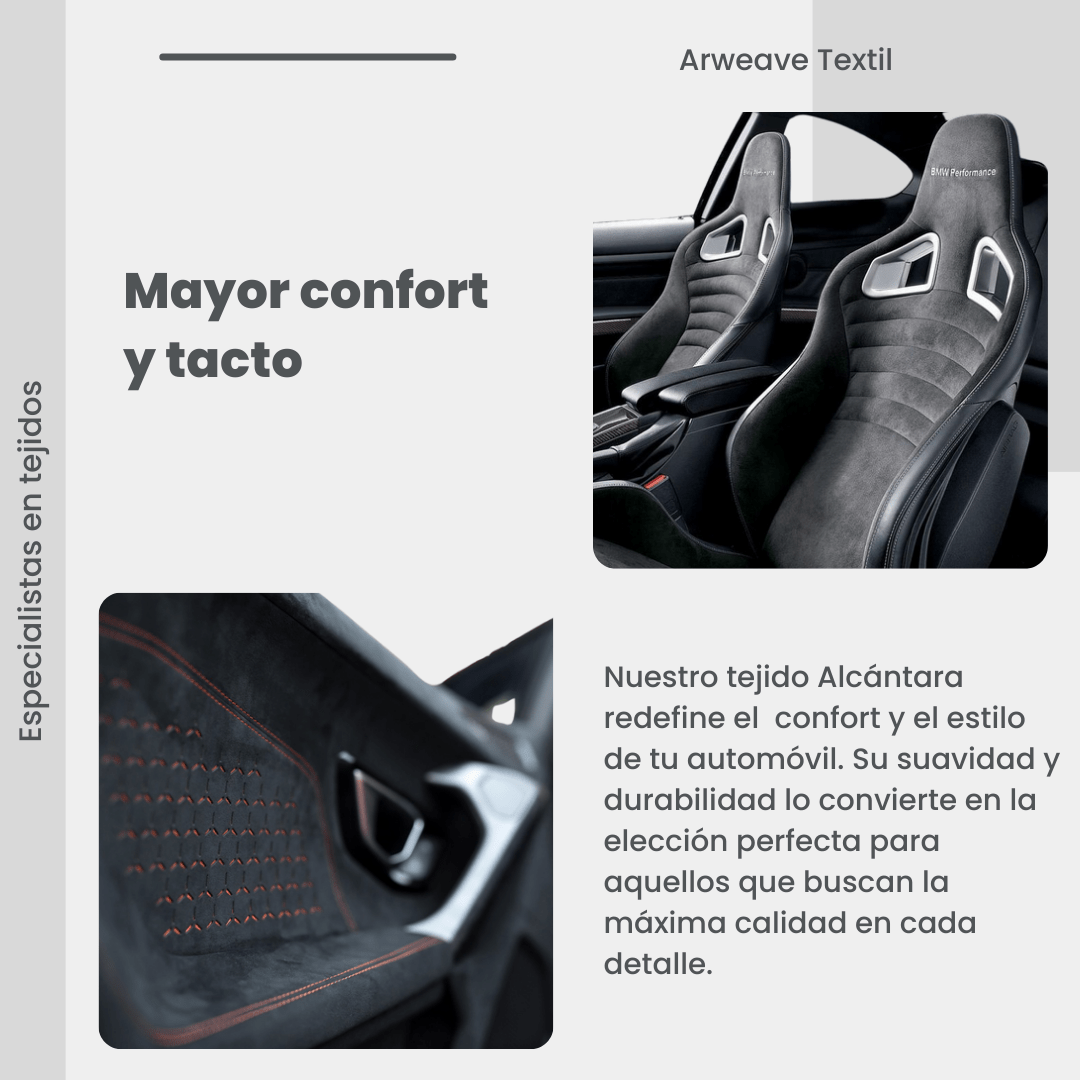 Alcántara Original Gris para tapicería de automóvilArweave Textil