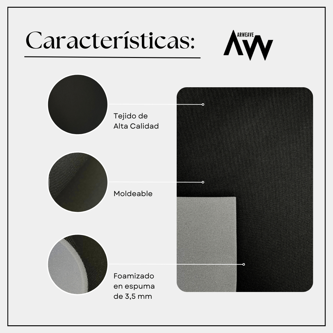 Kit para tapizar techo de coche y puertas (Tela foamizada + Cola para tapicería + Brocha)Arweave Textil