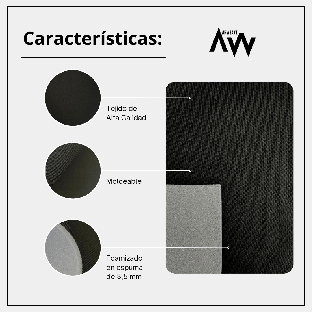 Tela foamizada para tapizar coche. Tapicería techo automóvil, puertas y interiores.Tela TechoArweave Textil