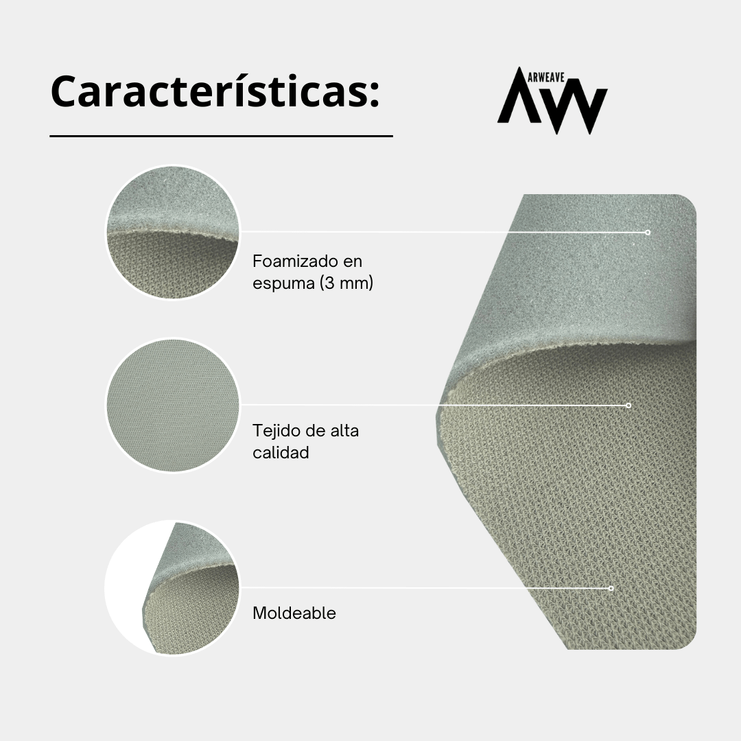 Tela Original Audi Foamizada para Tapizar Techo, Puertas e InterioresTela TechoArweave Textil