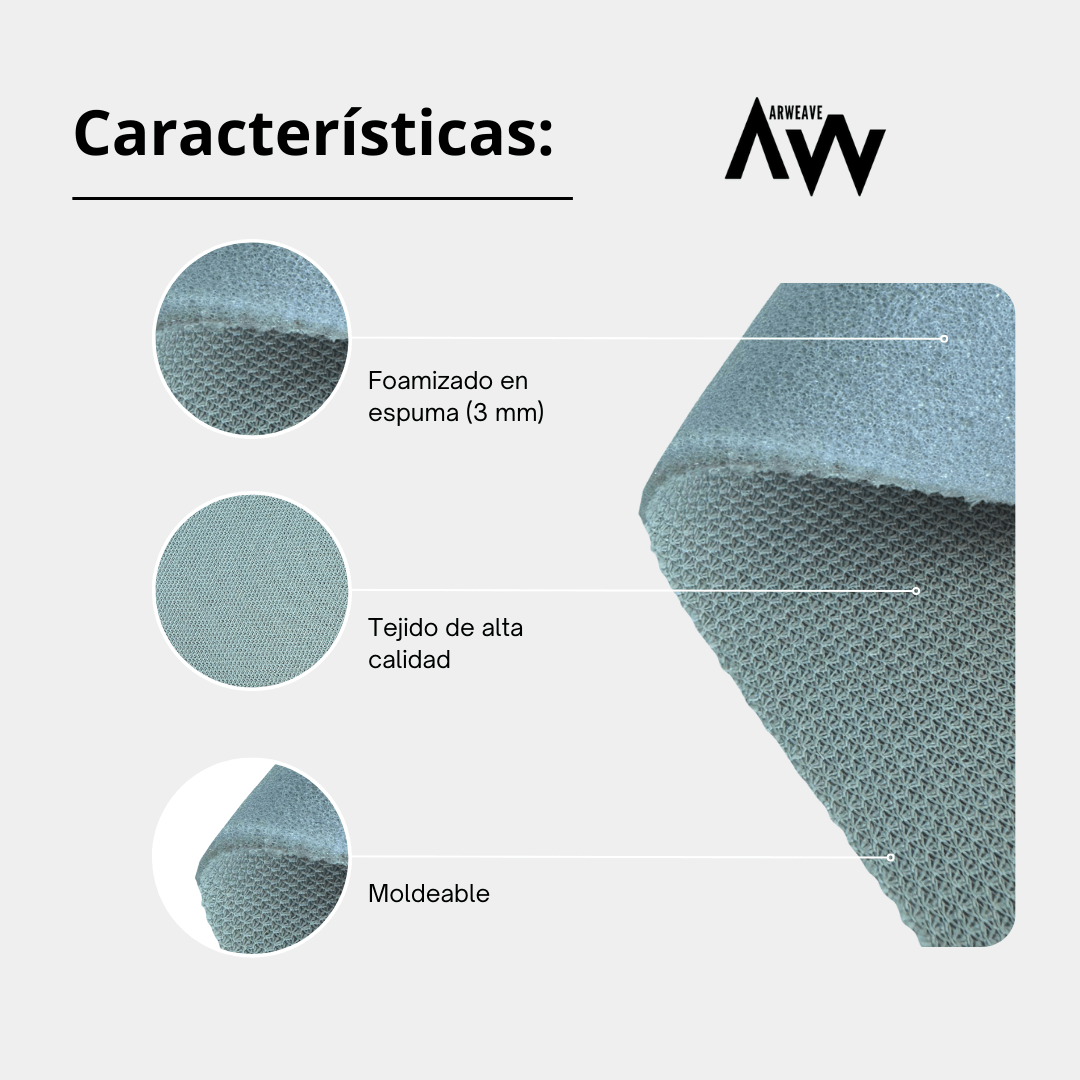 Tela Original Audi Foamizada para Tapizar Techo, Puertas e InterioresTela TechoArweave Textil