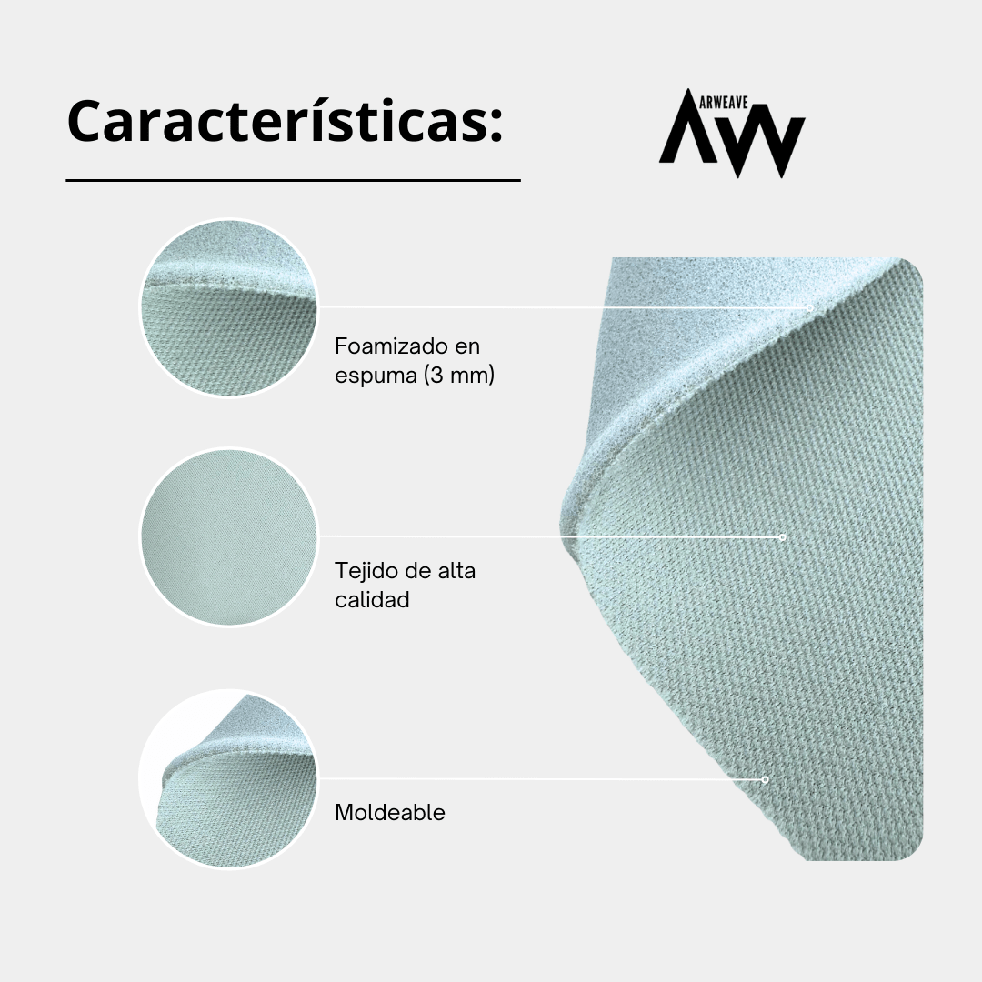 Tela Original Volkswagen Foamizada para Tapizar Techo, Puertas e InterioresTela TechoArweave Textil