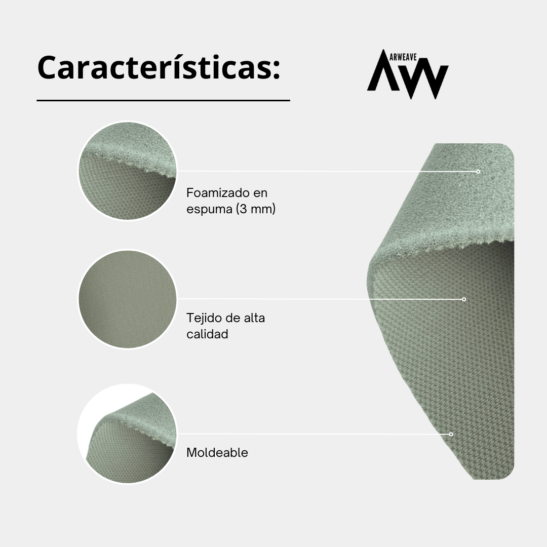 Tela Original Volkswagen Foamizada para Tapizar Techo, Puertas e InterioresTela TechoArweave Textil