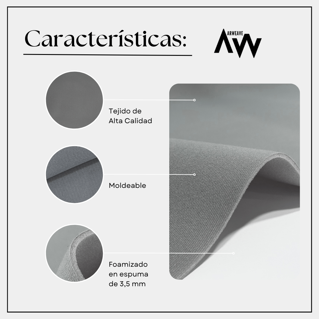 Tela Velour Foamizada para tapizar coche. Tapizar techo coche, puertas y interiores.Tela TechoArweave Textil