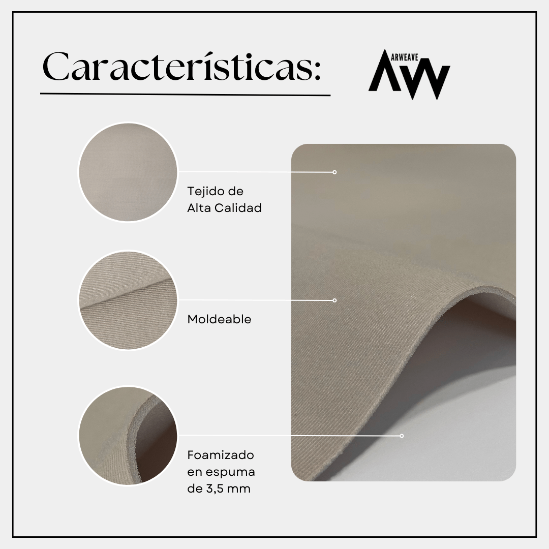 Tela Velour Foamizada para tapizar coche. Tapizar techo coche, puertas y interiores.Tela TechoArweave Textil