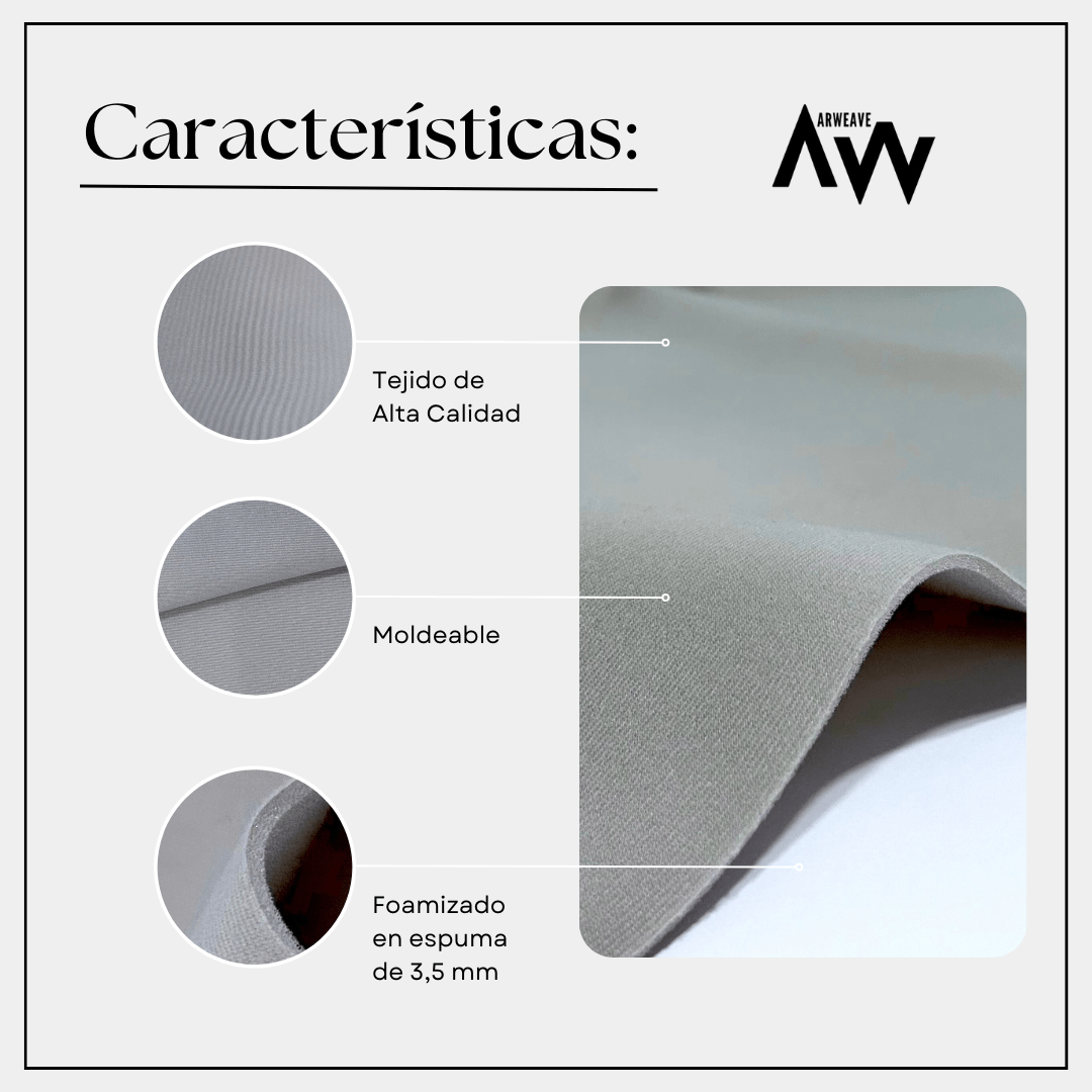 Tela Velour Foamizada para tapizar coche. Tapizar techo coche, puertas y interiores.Tela TechoArweave Textil